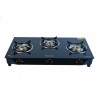 Hindblaze Crown 3B Bk, Heavy Brass Burner With Spill Tray Stainless Steel, Glass Manual Gas Stove