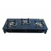 Hindblaze Crown 3B Bk, Heavy Brass Burner With Spill Tray Stainless Steel, Glass Manual Gas Stove