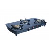 Hindblaze Curvy 3B Bk, Heavy Bass Burner, Spill Tray With Pen Support Stainless Steel, Glass Manual Gas Stove 
