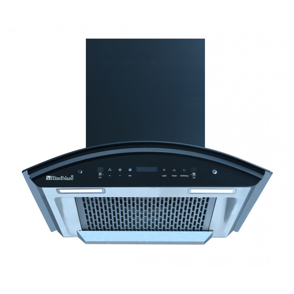 Nectar Auto 60 cm 1300 m3/hr Filterless, 3G Heat Auto Clean, Curved Glass Wall Mounted Kitchen Chimney