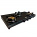 Hindblaze Super 3B Bk, Heavy Brass Burner With Spill Tray Stainless Steel, Glass Manual Gas Stove
