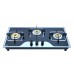 Hindblaze Soul 3B Bk, Heavy Brass Burner With Auto Ignition, S.S Spill Tray, Glass Manual Gas Hobtops