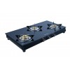 Hindblaze Super 3B Bk, Heavy Brass Burner With Spill Tray Stainless Steel, Glass Manual Gas Stove